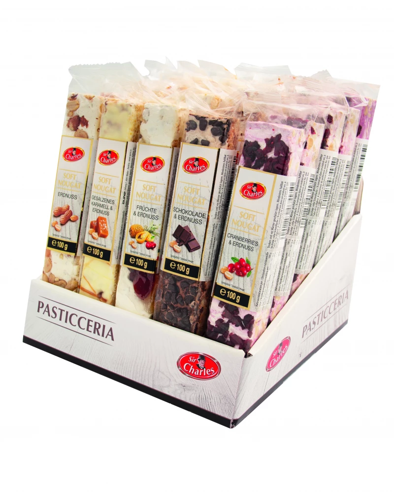 Soft Nougat Riegel - Thekendisplay 25 Stück