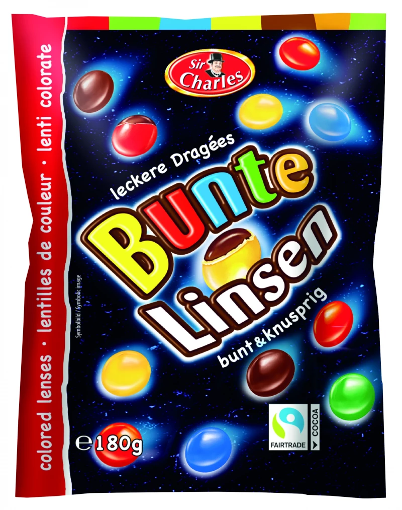 Bunte Schokoladenlinsen - Fairtrade
