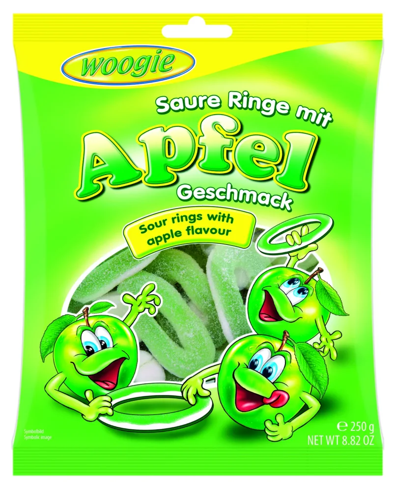 Saure Apfelringe - 250 g