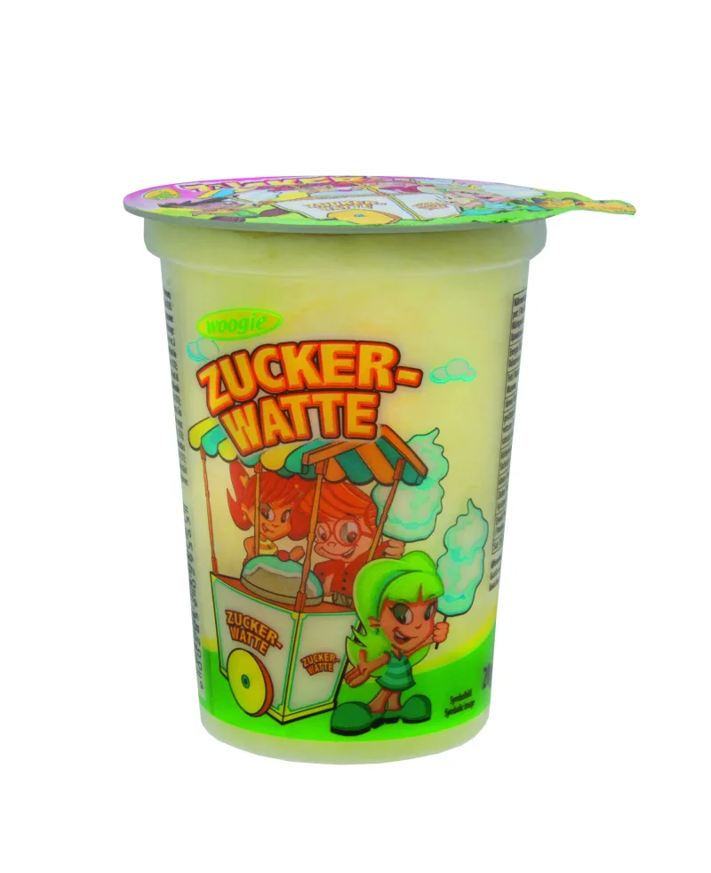 Zuckerwatte in verschiedenen Geschmacksrichtungen - 24 Becher