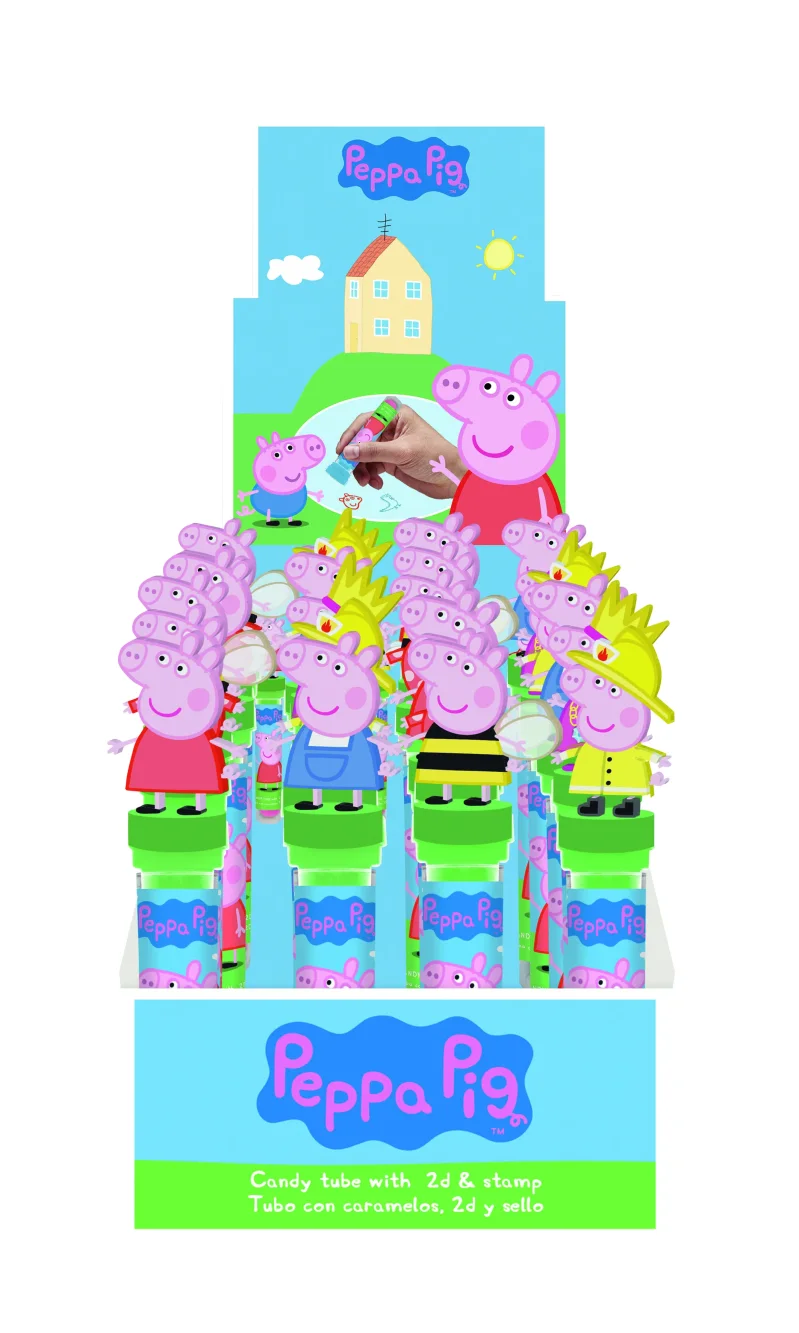 Peppa Pig Stempel mit Jelly Beans - Thekendisplay 24 Stück