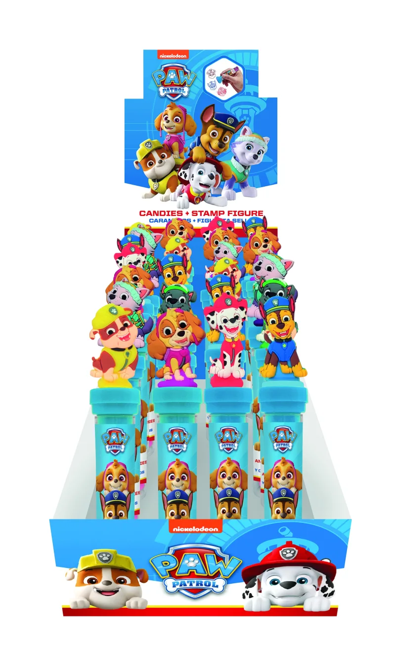 Paw Patrol Stempel mit Jelly Beans - Thekendisplay 24 Stück