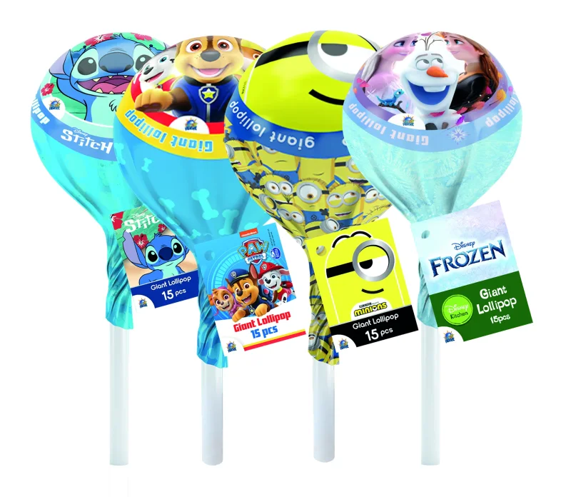 Giant Lollipop mit Filmmotiven